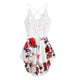 JAYCOSIN Women Jumpsuit Romper Dungarees Sleeveless Overall Female V-neck Sling Lace Flower Print Halter Jumpsuit Body Feminino
