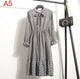Korean Black Shirt Vestidos Office Polka Dot Vintage Autumn Dresses Women Winter Dress 2019 Midi Floral Long Sleeve Dress Female