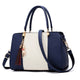 LEFTSIDE 2018 Summer Women Hit color Leather Handbags Casual Tote bags Crossbody Bag Top-handle bag With Tassel And Cat Pendant