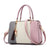 LEFTSIDE 2018 Summer Women Hit color Leather Handbags Casual Tote bags Crossbody Bag Top-handle bag With Tassel And Cat Pendant