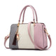 LEFTSIDE 2018 Summer Women Hit color Leather Handbags Casual Tote bags Crossbody Bag Top-handle bag With Tassel And Cat Pendant