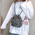 AlphaGal Female Wool Backpack Purse Women Woolen Backpacks Chains Back Pack For Teenage Girls Mini Vintage Kids Small Bagpacks