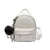 AlphaGal Mini Backpack Women Stone Pattern Leather Backpacks For Girls Small Back pack Ladies Casual Daypack With Hairball 2018
