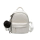 AlphaGal Mini Backpack Women Stone Pattern Leather Backpacks For Girls Small Back pack Ladies Casual Daypack With Hairball 2018