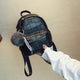 AlphaGal Mini Backpack Women Stone Pattern Leather Backpacks For Girls Small Back pack Ladies Casual Daypack With Hairball 2018