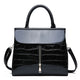 LEFTSIDE Patent Leather Handbags For Women 2018 Crocodile Pattern Lady Winter Shoulder Bags Zipper High Capacity Handbag New