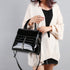 LEFTSIDE Patent Leather Handbags For Women 2018 Crocodile Pattern Lady Winter Shoulder Bags Zipper High Capacity Handbag New