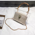 LEFTSIDE Transparent Bag For Women 2019 Handbag With Bamboo Handle Summer Small Chain Crossbody Bags Ladies Straw Beach Bags