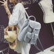 AlphaGal Women's Drawstring PU Leather Backpack School bags Teenage Girls Backpacks for Women High quality ladies Bagpack