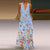 Laamei Summer Women Butterfly Print Long Dress Loose Pocket Beach Maxi Dress Bohemian Sexy V Neck Dress Femme Plus Size 5XL