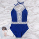 Lace One Piece Swimsuit Women Deep V Swimwear Hollow Out Bikini 2019 New Maillot De Bain Femme Une Piece Monokini Badpak Trikini