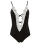 Lace One Piece Swimsuit Women Deep V Swimwear Hollow Out Bikini 2019 New Maillot De Bain Femme Une Piece Monokini Badpak Trikini