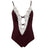 Lace One Piece Swimsuit Women Deep V Swimwear Hollow Out Bikini 2019 New Maillot De Bain Femme Une Piece Monokini Badpak Trikini