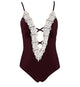 Lace One Piece Swimsuit Women Deep V Swimwear Hollow Out Bikini 2019 New Maillot De Bain Femme Une Piece Monokini Badpak Trikini