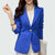 Ladies Blazer 2018 Long Sleeve Blaser Women Suit Jacket Office Lady Female Feminine Blazer Femme Royal Blue / Black Blazer
