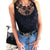 Ladies Elegant Patchwork Vest Tops Black White Summer Blouse Women Sexy Lace Shirt Office Casual Mesh Top Women's Clothes 2019