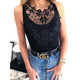 Ladies Elegant Patchwork Vest Tops Black White Summer Blouse Women Sexy Lace Shirt Office Casual Mesh Top Women's Clothes 2019