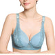 Ladies Secret Brand Sexy elegant Women Bralette Full Cup Minimizer Jacquard Non Padded Lace Sheer Bra 34 36 38 40 42 44 A B C D