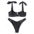 Ladies Sexy Bikini Swimwear Shirring Knotted Bikini Set Two-piece High Cut Women Summer Beach Swimsuit Bathing Suit