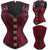 Ladies Steampunk Corset Red Black Steel Bone Overbust Corsets Trainer Corselets Sexy Waist Slim Bustier Cincher Gothic Punk Tops