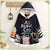 Ladies hooded Capes & Ponchos fleece bat sleeved outwear winter tops cartoon cat Wool jacket kawaii pullover coat hooded