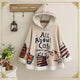 Ladies hooded Capes & Ponchos fleece bat sleeved outwear winter tops cartoon cat Wool jacket kawaii pullover coat hooded