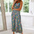 Lady Boho Summer Scoop Neck Strappy Wide Leg Long Jumpsuit Floral Print Vintage Rompers Womens Sleeveless Holiday Beach Jumpsuit