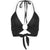 Leopard Printed Sexy Halter Crop Top Women Camis Backless Bandage Lace Up Sequins Metal Ring Tank Top 2018 Party Club Bustier