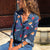 Long Sleeve Floral Print Chiffon Shirt Women Vintage Casual Turn-down Collar Button Tops Ladies Fashion Blouses Spring Autumn