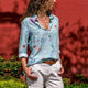 Long Sleeve Floral Print Chiffon Shirt Women Vintage Casual Turn-down Collar Button Tops Ladies Fashion Blouses Spring Autumn