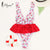 MIYOUJ 2018 Sexy Push Up One Piece Swimsuit Bathing Suit Women Swimwear Red Ruffle Halter Swimsuit Female Bather Swim beach wear