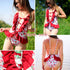 MIYOUJ 2018 Sexy Push Up One Piece Swimsuit Bathing Suit Women Swimwear Red Ruffle Halter Swimsuit Female Bather Swim beach wear