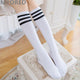 MYORED candy colored stripes cotton sexy womens long socks style party street dancing knee sock