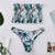 Melphieer Bandeau Bikini Shirred Bikinis Set Brazilian Swimsuit Biquini Swimwear Swimming Bathing Suit For Women Maillot De Bain