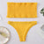 Melphieer Bandeau Bikini Shirred Bikinis Set Brazilian Swimsuit Biquini Swimwear Swimming Bathing Suit For Women Maillot De Bain