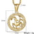 Men's Women's 12 Horoscope Zodiac Sign Gold Pendant Necklace Aries Leo Wholesale Dropshipping 12 Constellations Jewelry GPM24