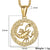 Men's Women's 12 Horoscope Zodiac Sign Gold Pendant Necklace Aries Leo Wholesale Dropshipping 12 Constellations Jewelry GPM24