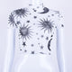 Mesh Perspective Print  Slim T-shirts Women Short Sleeve Casual Short Wild Tees Streetwear Female Fashion Sexy Club Summer Tops