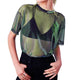 Mesh Perspective Short Sleeve Tops Casual O-neck Loose Wild Tees Street Wear Female Fashion Sexy Club T-shirts Summer Plus Size