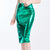 Metallic Color PU Sexy Midi Skirts Women Laser Holographic Side Slit Skirts 2019 Summer Streetwear High Waist Party Club Skirt