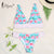 Miyouj Floral Bikini Bandage Bow Swimsuit  Push Up Swimwear Women Print Biquini Feminino 2018 Bathing Suit Monokini Bikini Set