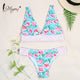 Miyouj Floral Bikini Bandage Bow Swimsuit  Push Up Swimwear Women Print Biquini Feminino 2018 Bathing Suit Monokini Bikini Set