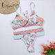 Miyouj Floral Bikini Bandage Bow Swimsuit  Push Up Swimwear Women Print Biquini Feminino 2018 Bathing Suit Monokini Bikini Set