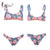 Miyouj Floral Bikini Bandage Bow Swimsuit  Push Up Swimwear Women Print Biquini Feminino 2018 Bathing Suit Monokini Bikini Set