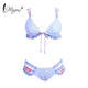 Miyouj Floral Bikini Bandage Bow Swimsuit  Push Up Swimwear Women Print Biquini Feminino 2018 Bathing Suit Monokini Bikini Set