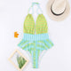 Miyouj Floral Printing One Piece Swimsuit Sex Deep v Swimwear Women Bandage Box Lace-Up Swimsuit Female 2018 Biquini Beach Wear