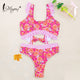 Miyouj Floral Printing One Piece Swimsuit Sex Deep v Swimwear Women Bandage Box Lace-Up Swimsuit Female 2018 Biquini Beach Wear