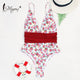 Miyouj Floral Printing One Piece Swimsuit Sex Deep v Swimwear Women Bandage Box Lace-Up Swimsuit Female 2018 Biquini Beach Wear