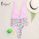 Miyouj Floral Printing One Piece Swimsuit Sex Deep v Swimwear Women Bandage Box Lace-Up Swimsuit Female 2018 Biquini Beach Wear
