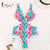 Miyouj Flower Ruffle One Piece Swimsuit 2019 Print biquinis Feminino Swimwear Deep v Neck Bikini Backless Bathing Suit Women